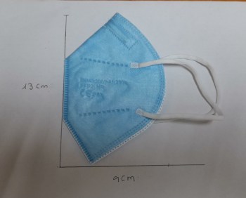 MASCARILLA FFP2  NIÑO UNICORNIO AZUL MEDIDAS
